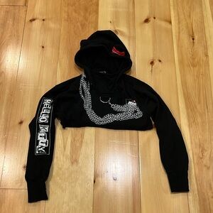 Hello Kitty Dolls Kill chain cropped sweatshirt